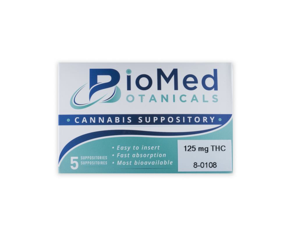 BIOMED BOTANICALS – CANNABIS SUPPOSITORY (125MG THC)