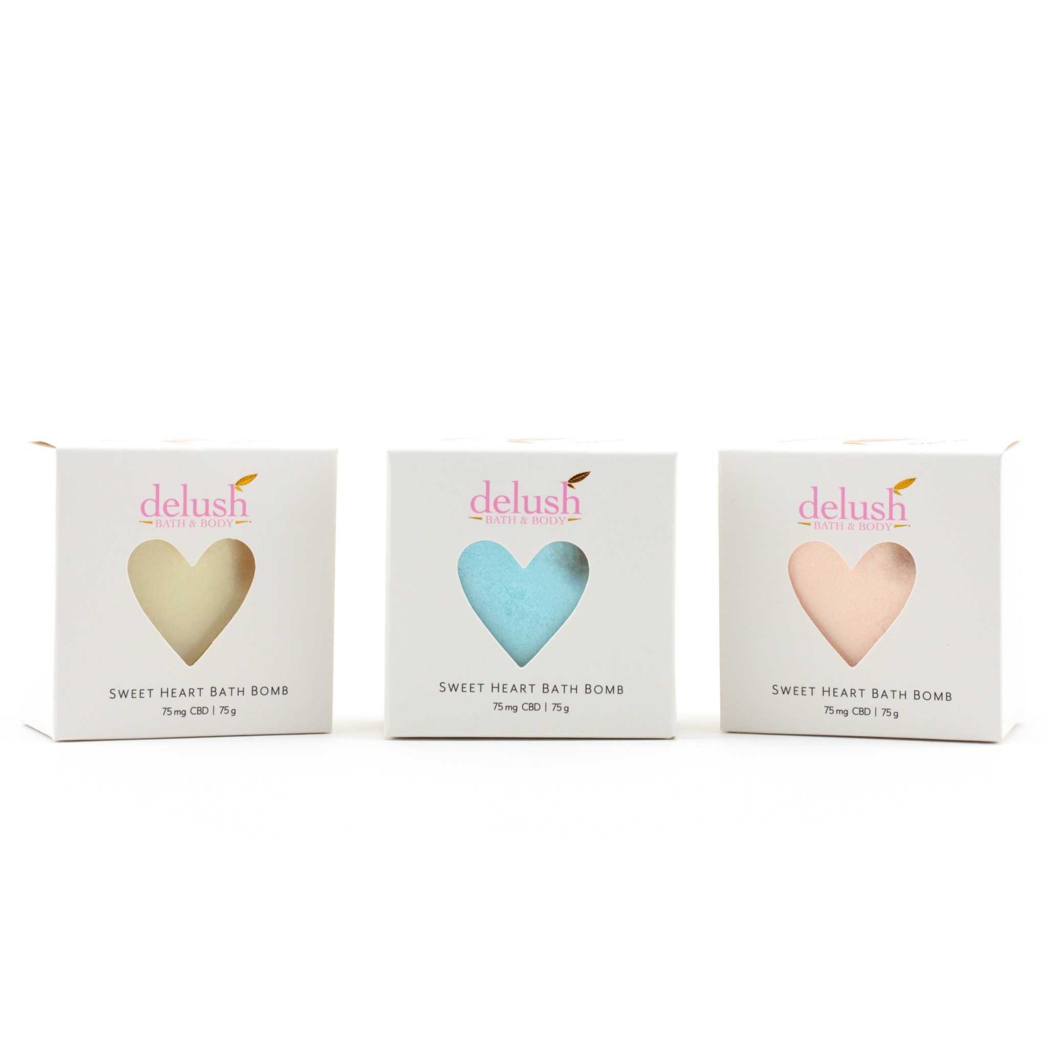 Delush CBD Sweet Heart Bath Bomb