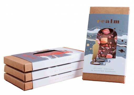Realm Artisanal Mushroom Chocolate ? Pink Chocolate (2g)