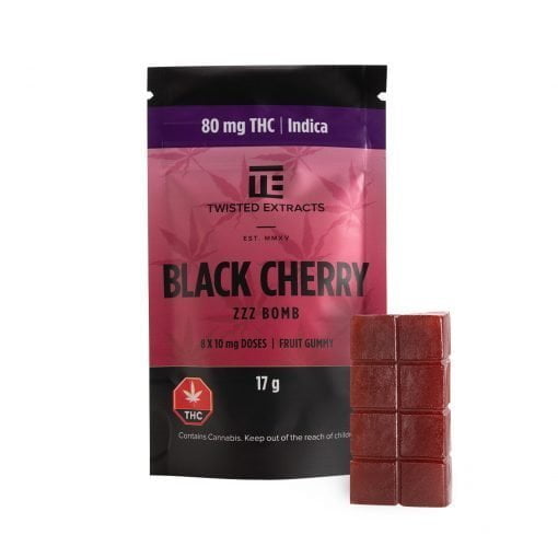 Twisted Extracts - Black Cherry Zzz Bomb (80mg THC )