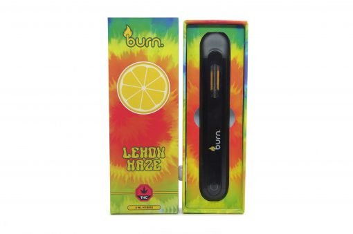 **New** Mega Sized 2ML Burn Disposable Vapes – Lemon Haze (Sativa) (2ml)