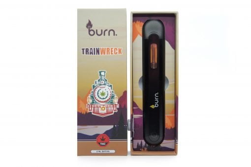 **New** Mega Sized 2ML Burn Disposable Vapes – Trainwreck (Sativa) (2ml)