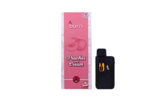 3ML Burn Disposable Vapes – Peaches and Cream (Hybrid)