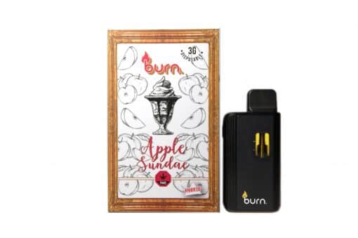 3ML Burn Disposable Vapes – Apple Sundae (Sativa)