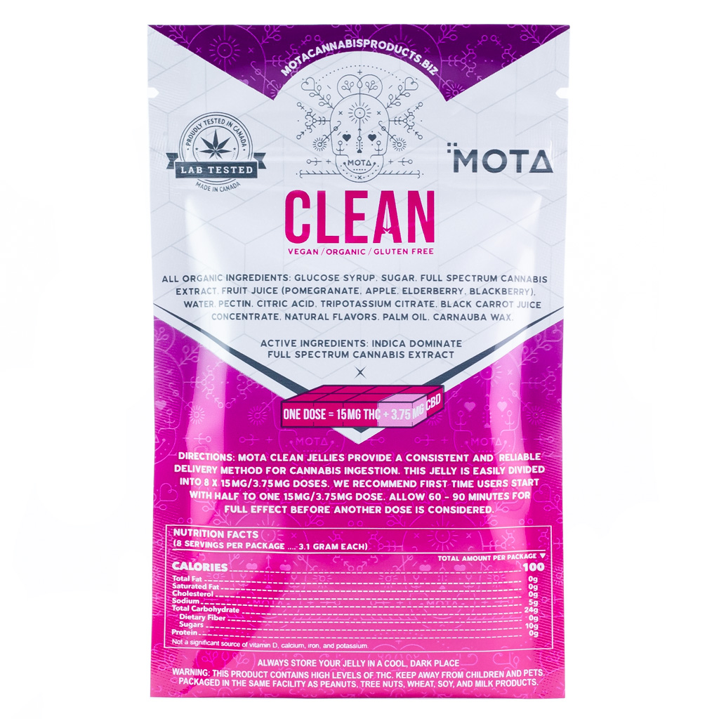 MOTA - THC Clean Organic Vegan Gluten Free Jelly (120mg) - Image 2