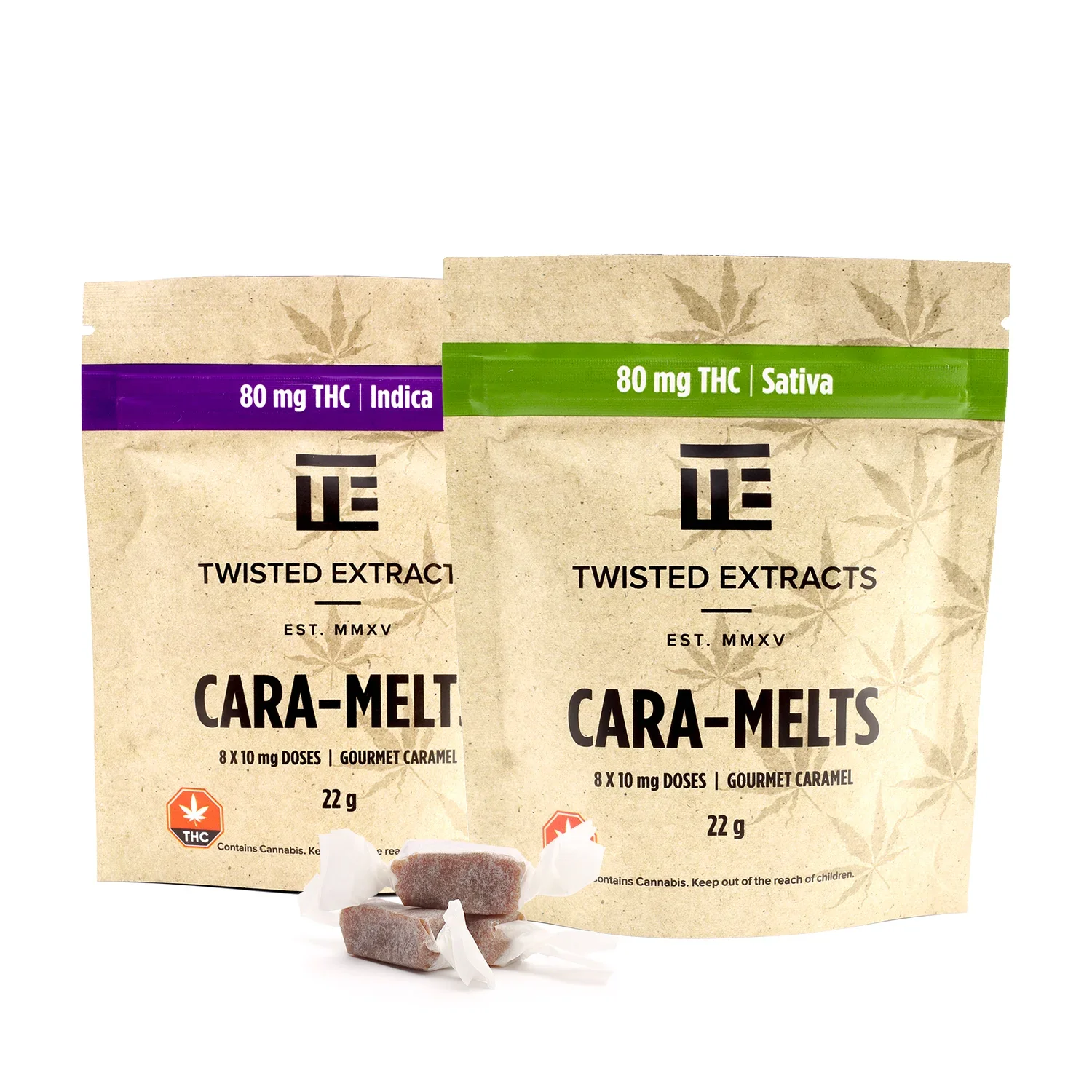 Twisted Extracts – Cara-Melts 1:1 40mg THC / 40mg CBD (80mg)