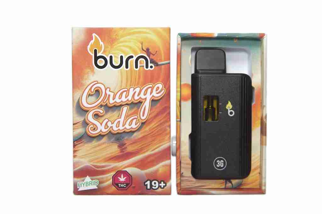 3 Gram Burn Disposable Vapes – Orange Soda Sativa Dom