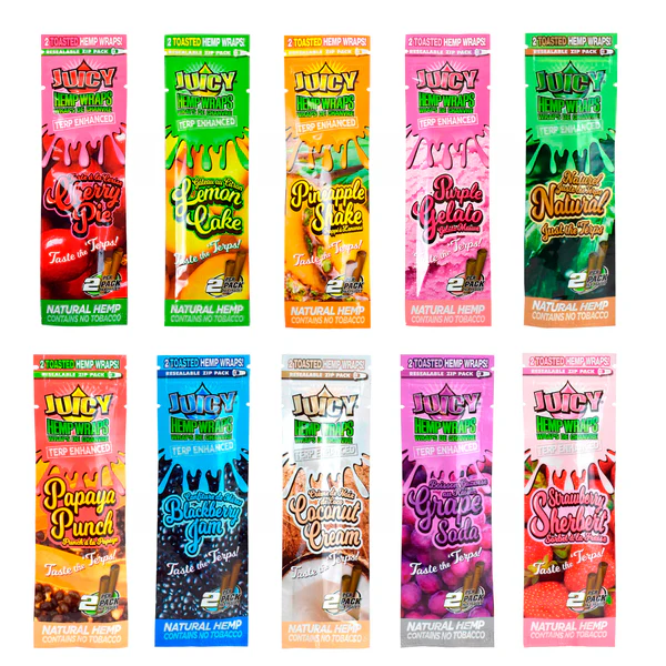 JUICY WRAPS HEMP TERP - 8 flavours