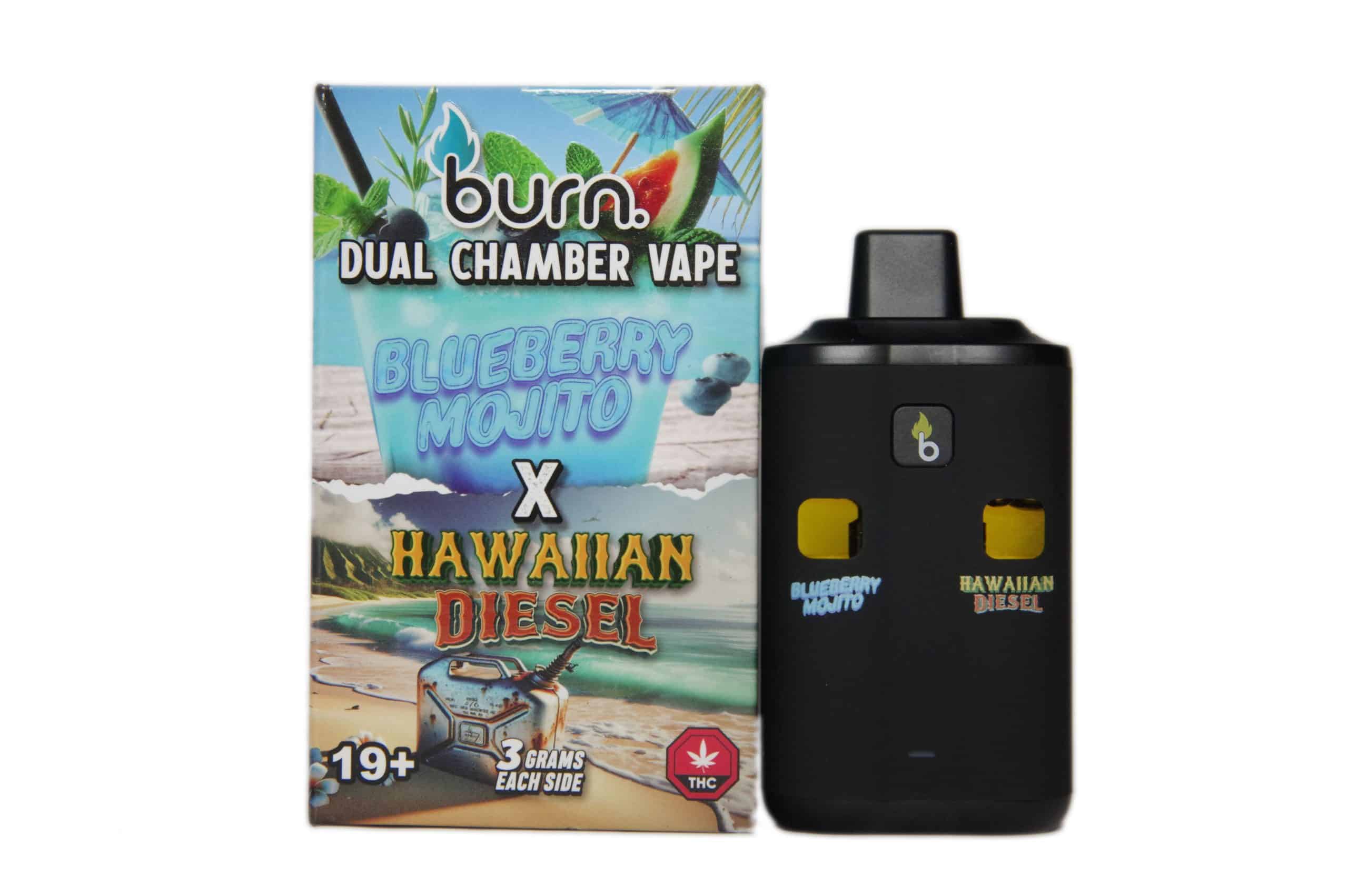 Burn Dual Chamber - THC Disposable Vapes (6G) (3+3 Gram) - Image 2