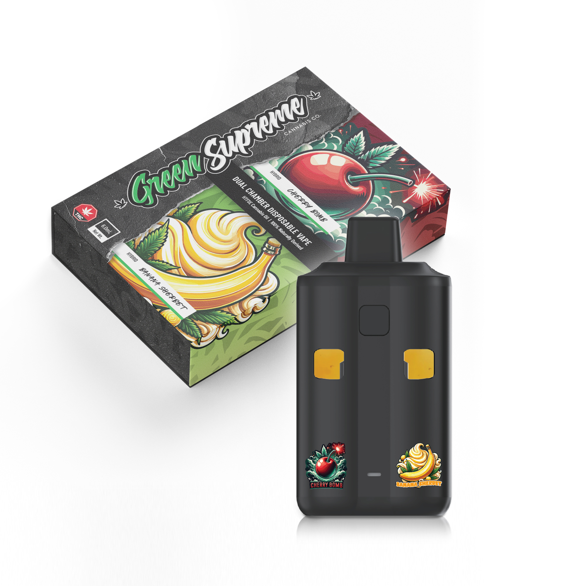 Green Supreme – Dual Chamber Disposable THC Vape Pen (6g) - Image 5