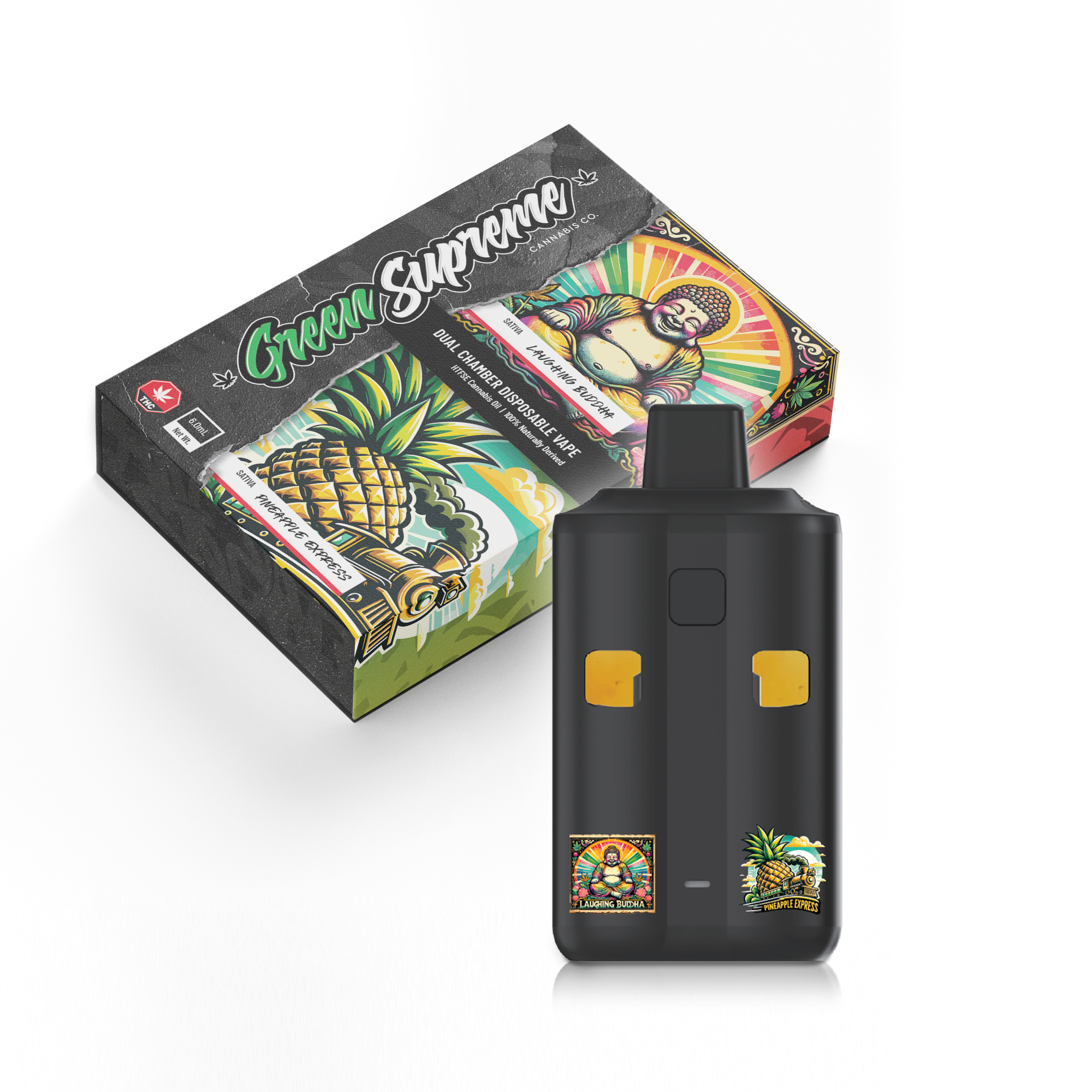 Green Supreme – Dual Chamber Disposable THC Vape Pen (6g) - Image 7