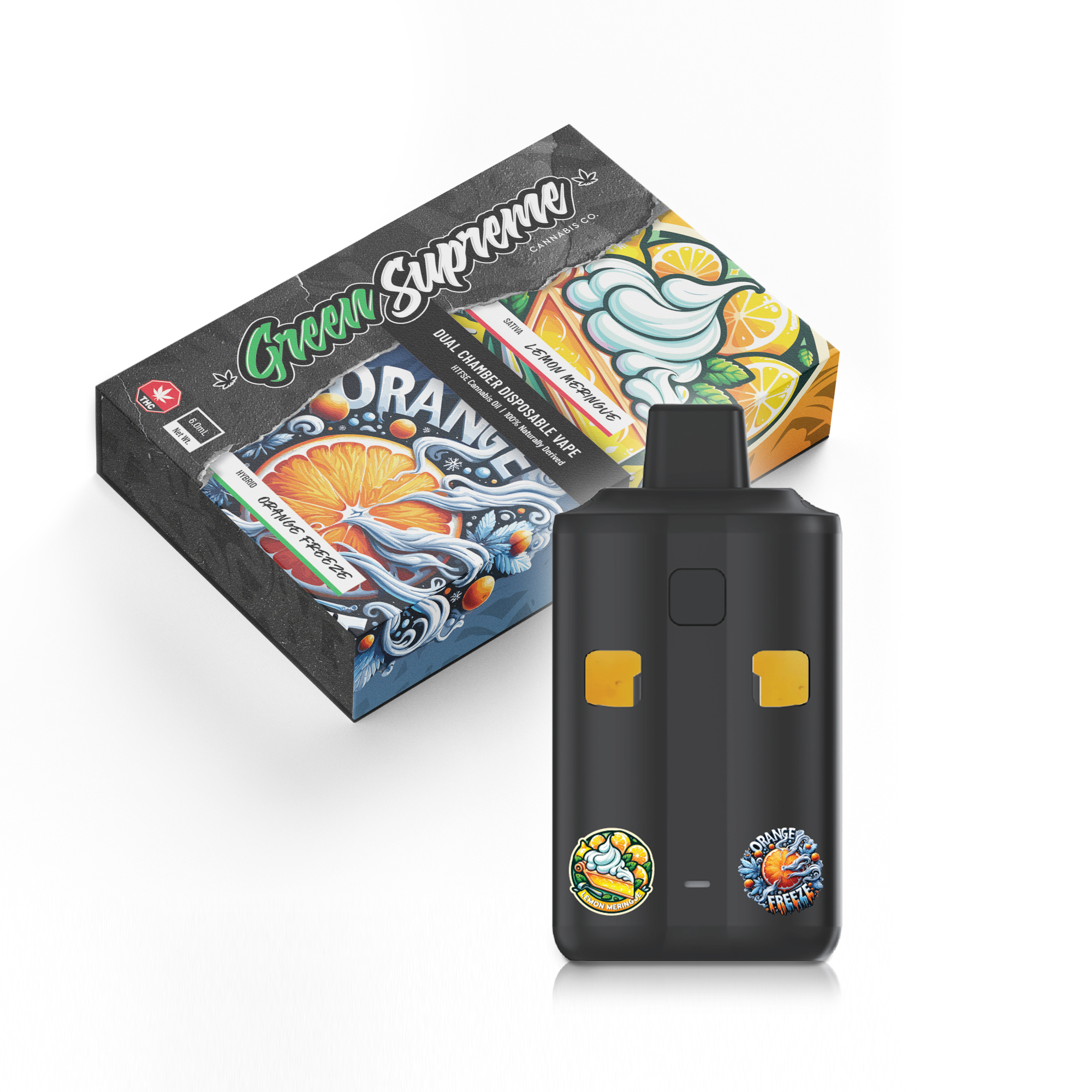 Green Supreme – Dual Chamber Disposable THC Vape Pen (6g) - Image 2
