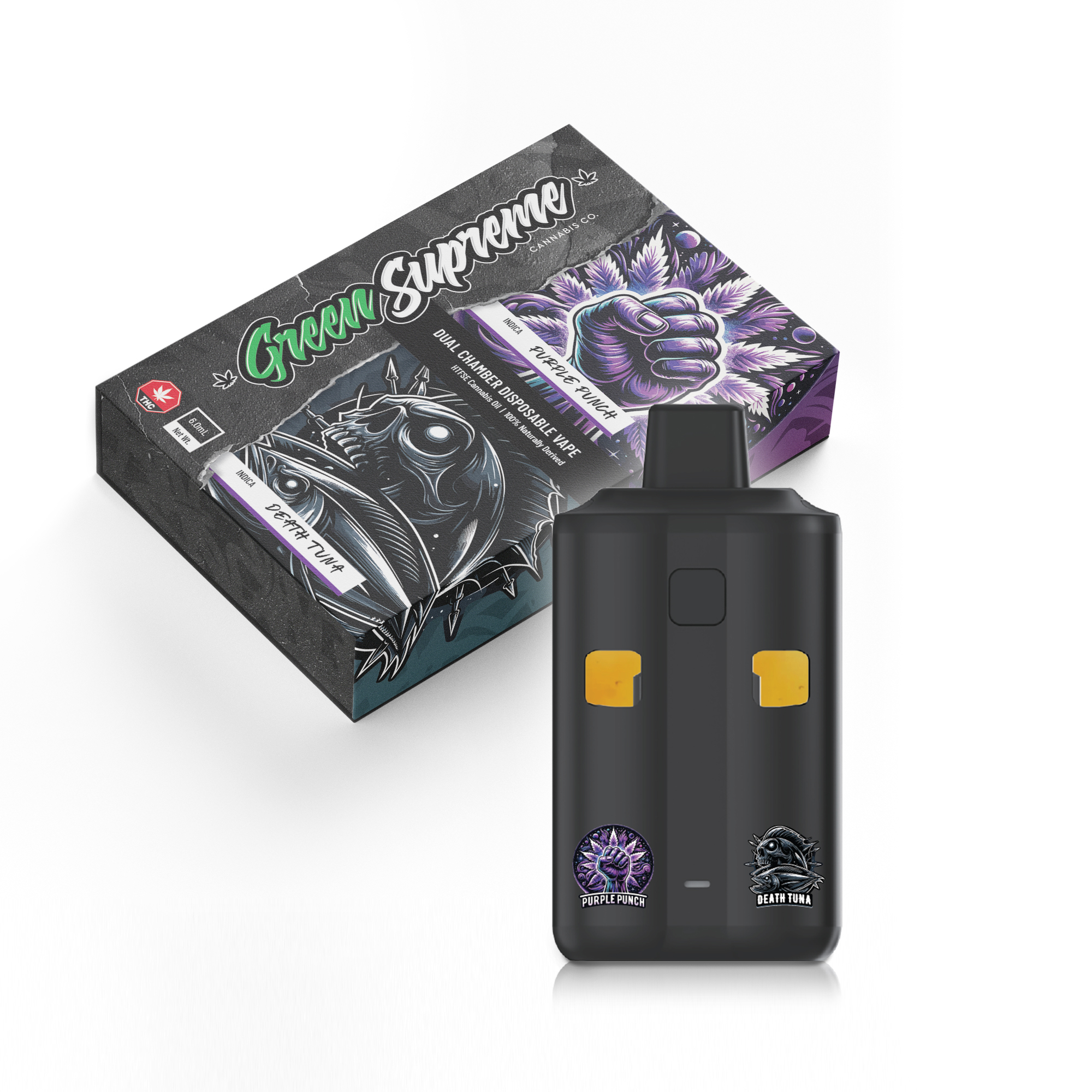 Green Supreme – Dual Chamber Disposable THC Vape Pen (6g) - Image 4