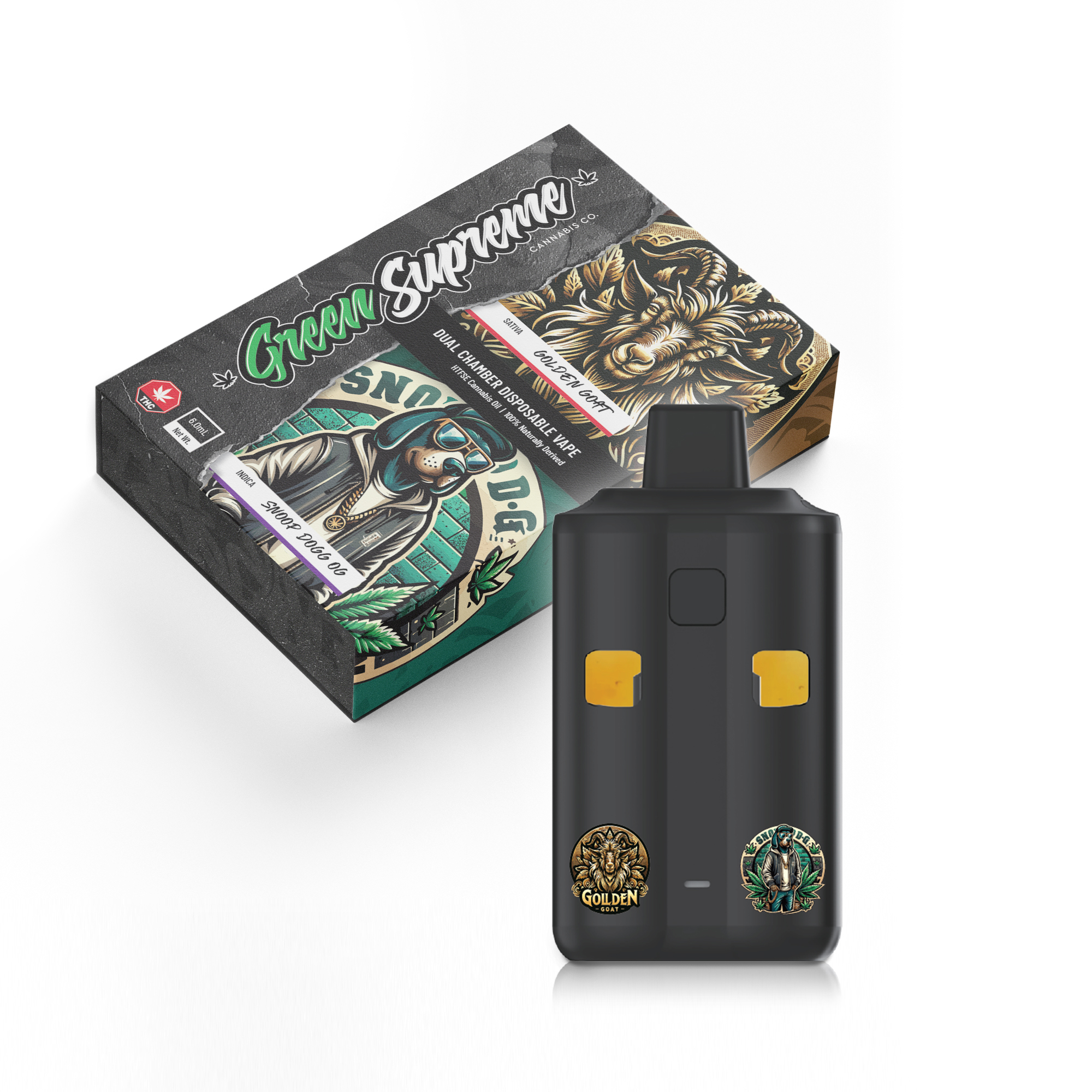 Green Supreme – Dual Chamber Disposable THC Vape Pen (6g) - Image 6